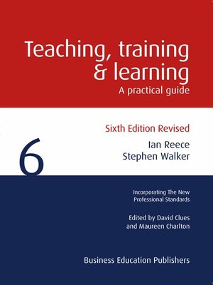 cover image of Teaching, Training and Learning